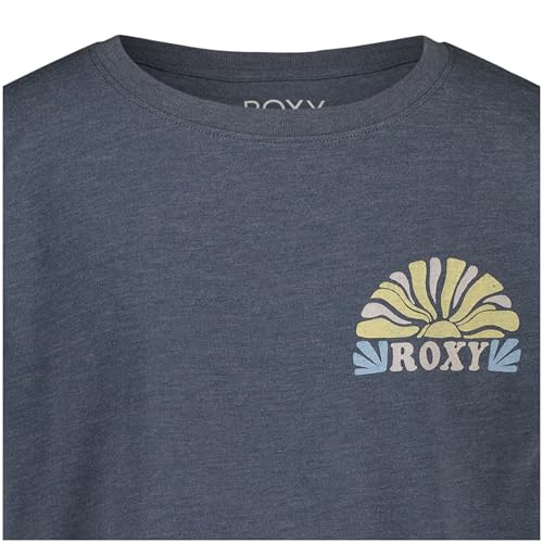 Image of Roxy Girls' Short Sleeve Boyfriend Fit Logo Tee, Crew Neck Graphic T-Shirt, Soft & Comfortable