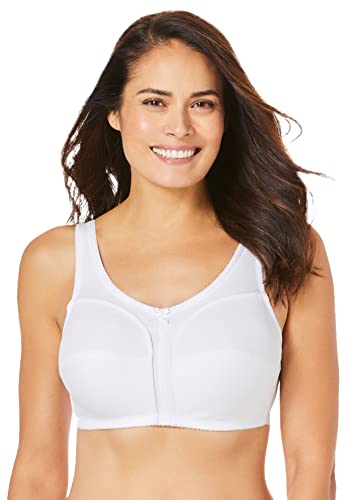 Comfort Choice Women's Plus Size 3-Pack Cotton Wireless Bra - 40 D, Basic Assorted Beige #TOP3