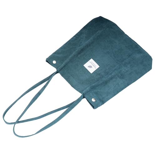 Image of Corduroy Tote Bag Cute Tote Bags for Women Shoulder Bag with Inner Pocket for Work Beach Travel and Shopping Grocery