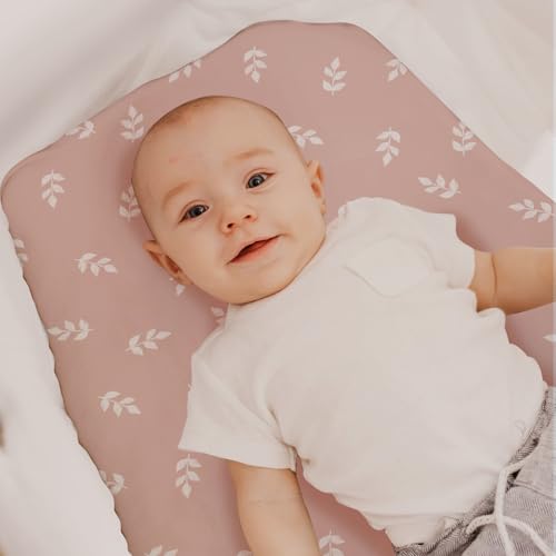 Image of Gllquen Baby Bassinet Sheets 4 Pack, Breathable Cozy Fitted Mattress Sheet | 32 inchx16 inch Soft Baby Sheets for Boys Girls, Compatible with Halo, Snoo, Uppababy, Universal fitted,Baby Gift,
