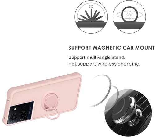 for Lively Jitterbug Smart5 Smart 5 Phone Case Compatible for TCL K32 K33 5G Phone Case T513W T513V Cover [with Tempered Glass Screen Protector][ 2MM Thickening Super Protection][Ring Support] Pink by jioeuinly - Used condition - Image 5