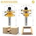 Newdeli 3Pcs Raised Panel Router Bits 1/2