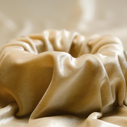 Image of Amazon Brand - Umi 5 Mtr Multi Purpose Velvet Fabric Cloth for Decoration, Trousseau Packing, Party Hall, Bouquet, Gift Packing, Decor, Pooja Room (5 Mtr, Beige), Solid