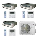 Gree MULTI24CDUCT205-24,000 BTU Multi21+ Dual-Zone Concealed Duct Mini Split Air Conditioner Heat...