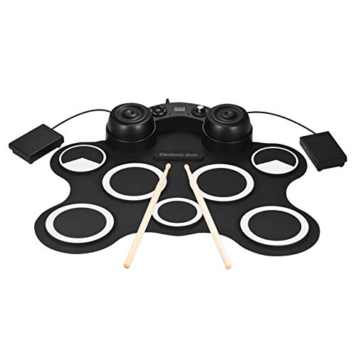 Kit de batterie électronique roll up MIDI avec haut-parleur et prise casque