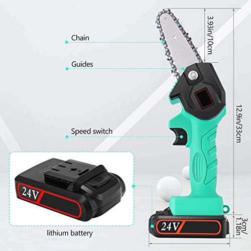 ZHANGTAOLF Mini -Kettensäge 4 Zoll schnurlos, 24 V/ 2AH -Batterieantriebssäge für AST -Beschneidung, tragbare… – Bild 8