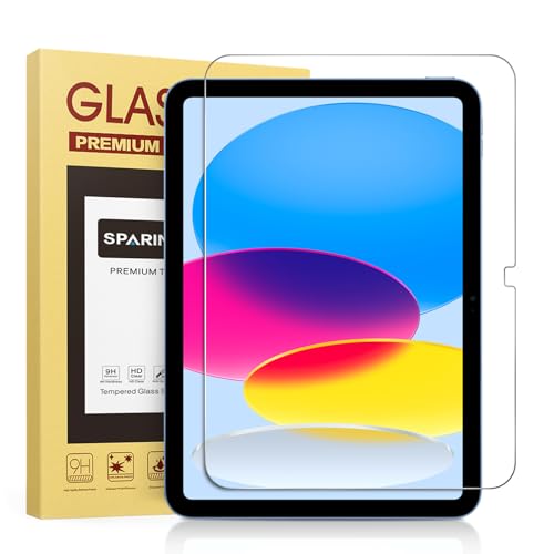 SPARIN Screen Protector for iPad A16 11th/10th Generation (11-inch 2025/10.9 inch 2022), Tempered Glass for iPad 11/10 Gen, Case Friendly, Anti-Scratch