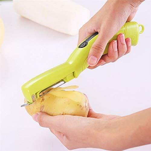 Electric Fruit Vegetable Peeler Paring Potato Peelers Carrot Slicer Kitchen Gadgets Batteries Not Included(Blue)