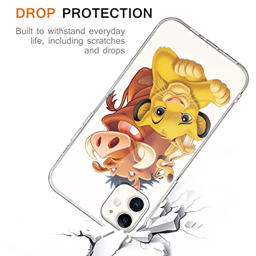 2 Cover Custodia Per Xiaomi Redmi Note 11 Pro 4G/5G, Morbida TPU Trasparente Con Disegno Anime Lion, Fodero Protettivo