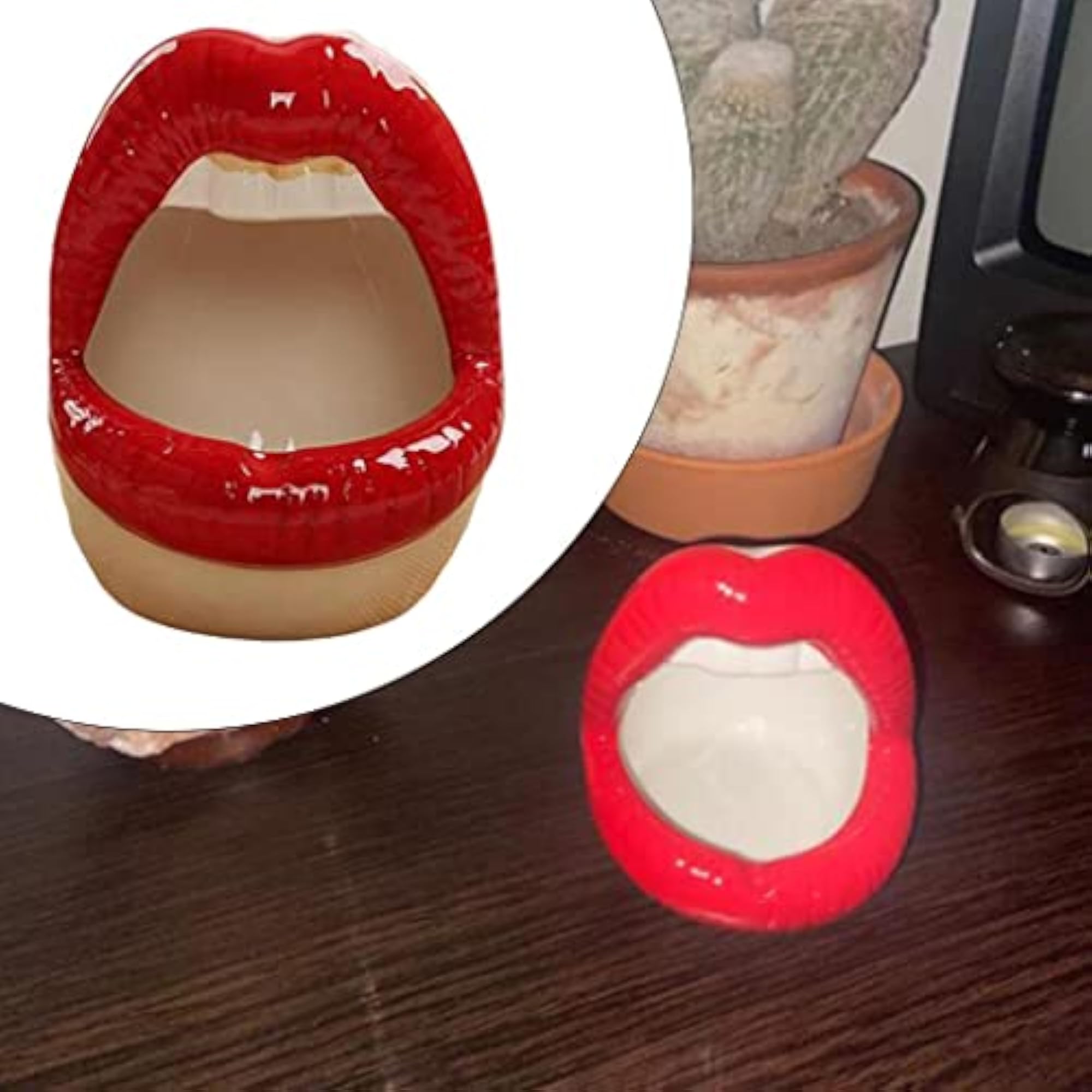 Lips Cigar Ashtray, Ceramic Design for Boyfriend Gift