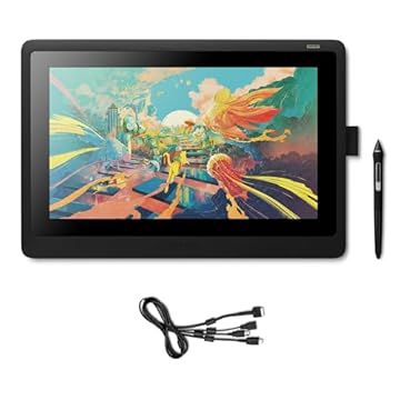 Wacom Cintiq 16 – Tavoletta Grafica con Schermo per Disegno Digitale, Penna Wacom Pen Pro 2, Full HD 1920 x 1080, Nero