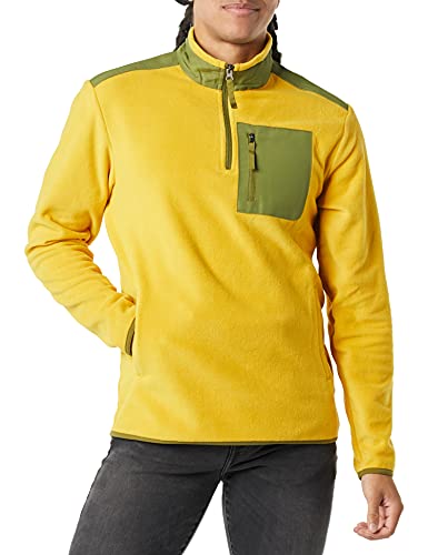 Image of Amazon Essentials Men's Insulated Fleece Jacket, Quarter-Zip Pullover for Cold Weather