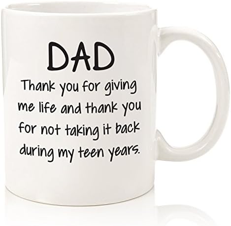 Amazon.com: Dad Thank You For Giving Me Life Funny Coffee Mug - Best  Christmas Gifts For Dad - Unique Gag Xmas Dad Gifts From Daughter, Son,  Kids - Cool Bday Present Ideas