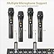 TONOR Drahtloses Mikrofon, UHF Dual Kabelloses Metall Dynamisches Mikro System mit wiederaufladbarem Empfänger, für Karaoke, Hochzeit, DJ, Party, Rede, Kirche, Klassen, 60m (TW630), Schwarz