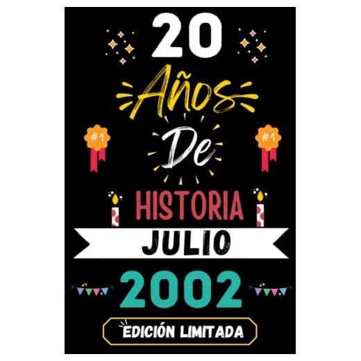 CUADERNO, 20 AÑOS DE HISTORIA JULIO 2002 EDICIÓN LIMITADA: Regalo de 20 cumpleaños para mujeres y hombres, ideas de 20 cumpleaños... un cumpleaños... ... regalo de 20 cumpleaños para él/ella.