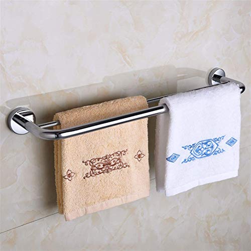 Barre de serviette en acier inoxydable double support de serviette mural brossé pour douche