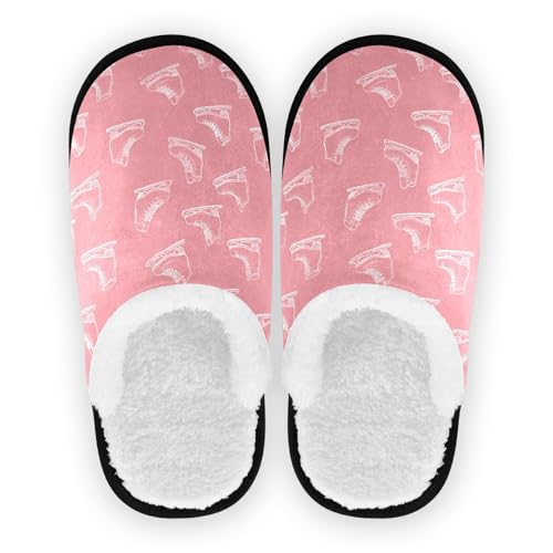 Women's Men's Fuzzy Slippers Cozy House Shoes Travel Warm Skating Skates Slippers