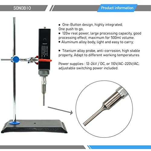 Sonobio SONOBIO-INTE Handheld Portable Ultrasonic Homogenizer/Sonicator Lab Emulsifier Mixer Cell Disruptor thumb #2