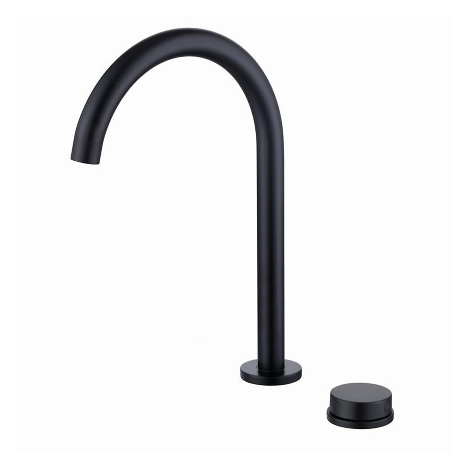Robinet d'évier 360 rotatif noir pour lavabo de salle de bain deux trous mitigeur