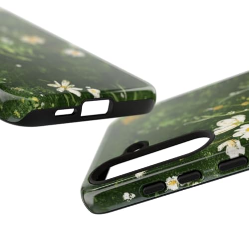 Coque Samsung S24 Plus rigide antichoc motif fleurs vertes