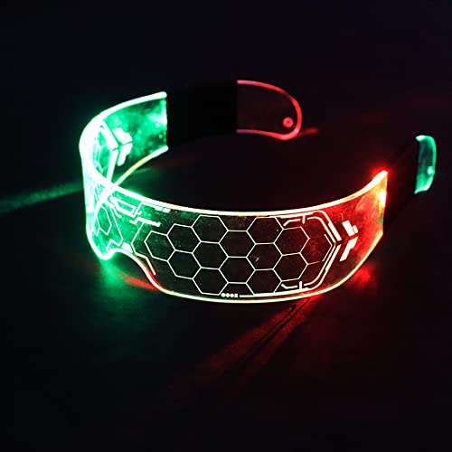 WANGCL Futuristic Glasses Led Party Glasses for The Cyberpunk Style Fit for Halloween Parties Bars Carnivals Dance Performances - Image 2