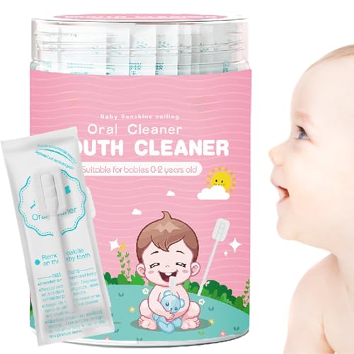 Pulisci la lingua per neonati, 30 pezzi di garza per la pulizia della lingua del bambino, pulisci la lingua per bambini da 0 a 36 mesi