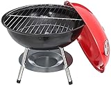 PNEGXIN Holzkohlegrill 14-Zoll-Outdoor-Grills Raucher Tragbarer Leichter Grillofen Mit Deckel Kohlegrill