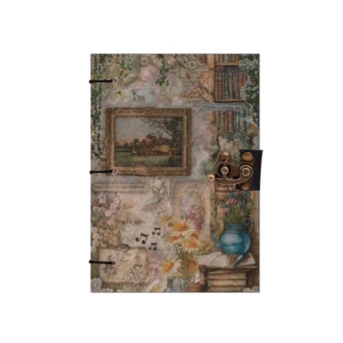 Image of Wall Art Diary Notebook 7x5 Inch 160 Pages Unruled Journal for Notes