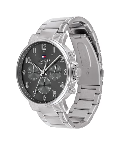 Tommy Hilfiger Multi Zifferblatt Quarz Uhr für Herren mit Edelstahlarmband oder Lederarmband – Bild 3