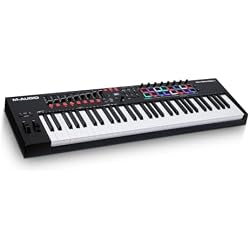 1 of M-AUDIO Oxygen Pro 61 USB MIDI Keyboard Controller | 61 Velocity-Sensitive Keys, 16 Beat Pads, 8 Knobs, 9 Faders, and Bundled DAW Recording Software, for Music Production