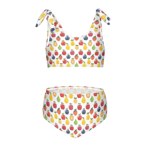 Colorful Fruit Girls Tankini Swim Set, Two Piece Swimsuits Summer Bikini Swimwear Set for Girls, 4T