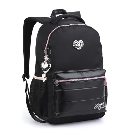 Mochila Feminina Costa ColorUp Chaveiro Menina Juvenil Adult (Preto)