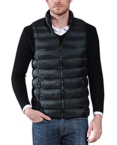 COUTUDI Herren Daunenweste Winterweste Down Steppweste Männer Outdoor Weste Leichte Ärmellose Herbst Weste Jungen Winter Stehkragen Herrenweste