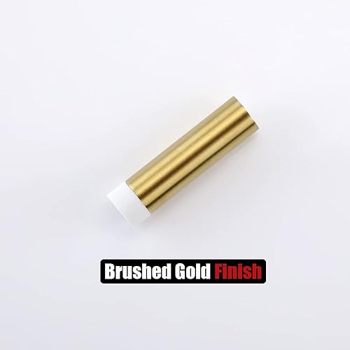 Miniatura 4 de JQK Tope de puerta, 2-78 pulgadas, acero inoxidable 304, amortiguador de sonido, tope de puerta, parachoques de pared, paquete de 4, oro cepillado,