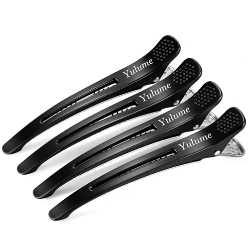 Pinzas para cabello 4 unidades, negras, 4.3 pulgadas miniatura 1