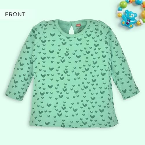 Image of LuvLap Baby Girls 100% Cotton Full Sleeve Girls Top, Pack of 02