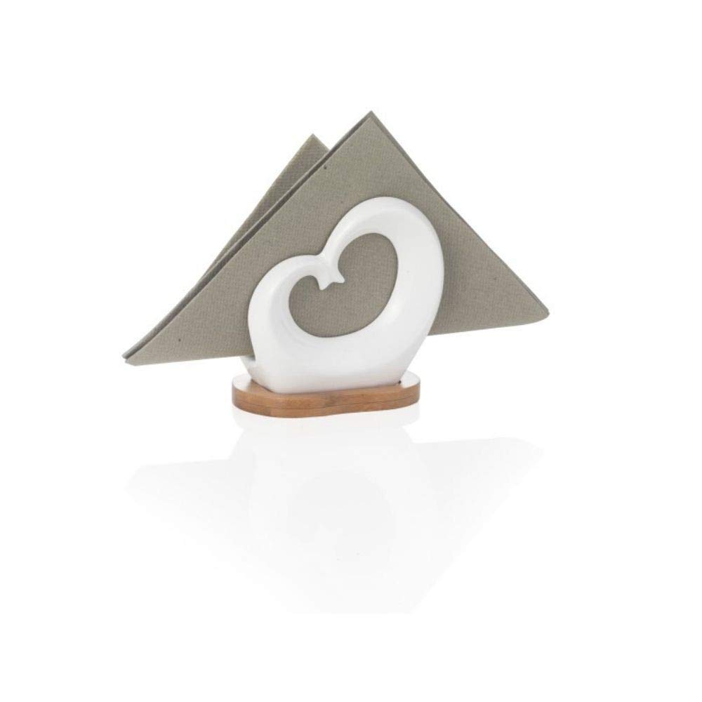 LivuX Portacandele In Porcellana A Doppio Cuore - Bianco, 11,7 Cm, Romantico