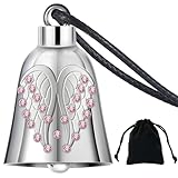 Dream Apparel Crystal Swings Motorcycle Bell Guardian Angel for Biker Rider Men Women, Ride Riding Accessories Drive Away Gremlins Road Demon Spirit Bell for Good Luck, Motorcycle Gift Charm