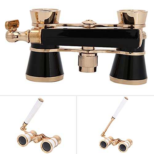 Tangxi Opera Glasses Binoculars 3X25 Theater BK7 Optical Glass Portable Telescope Gift for Adults Kids Women in Musical Concerts Theater Cinema (White)