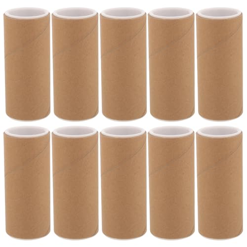 Yardwe Tube en Papier Kraft Recyclable pour Pièces de Monnaie et Œuvres D'art, Multi-fonctionnel, Couleur Kaki, Lot de 10 Tubes de Stockage Pratiques