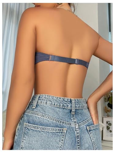 Image of RoseSeek Women's Strapless Underwire Push Up Front Closure Bra | Front Closure, Bandeau Bra, Tube Tops