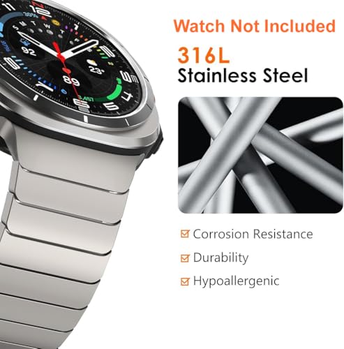 Image of Zitel Stainless Steel No Gap Metal Band Compatible with Samsung Galaxy Watch Ultra 47mm 2025 /2024