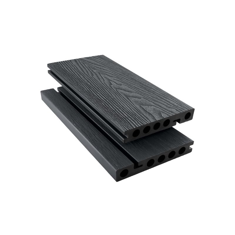 Tuda Grass Direct Bullnose Composite Decking Board 3.6m – Premium Co-Extrusion Woodgrain Effect - Grey Ash