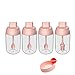 ZXFF Tarro De Condimento De Vidrio De 4pcs, 2 En 1 Diseño Sellado, Recipiente De Especias Transparente Rosa, Usado para Aceite, Sal, Azúcar, Miel, con Almohadilla para Parachoques (Color : C)
