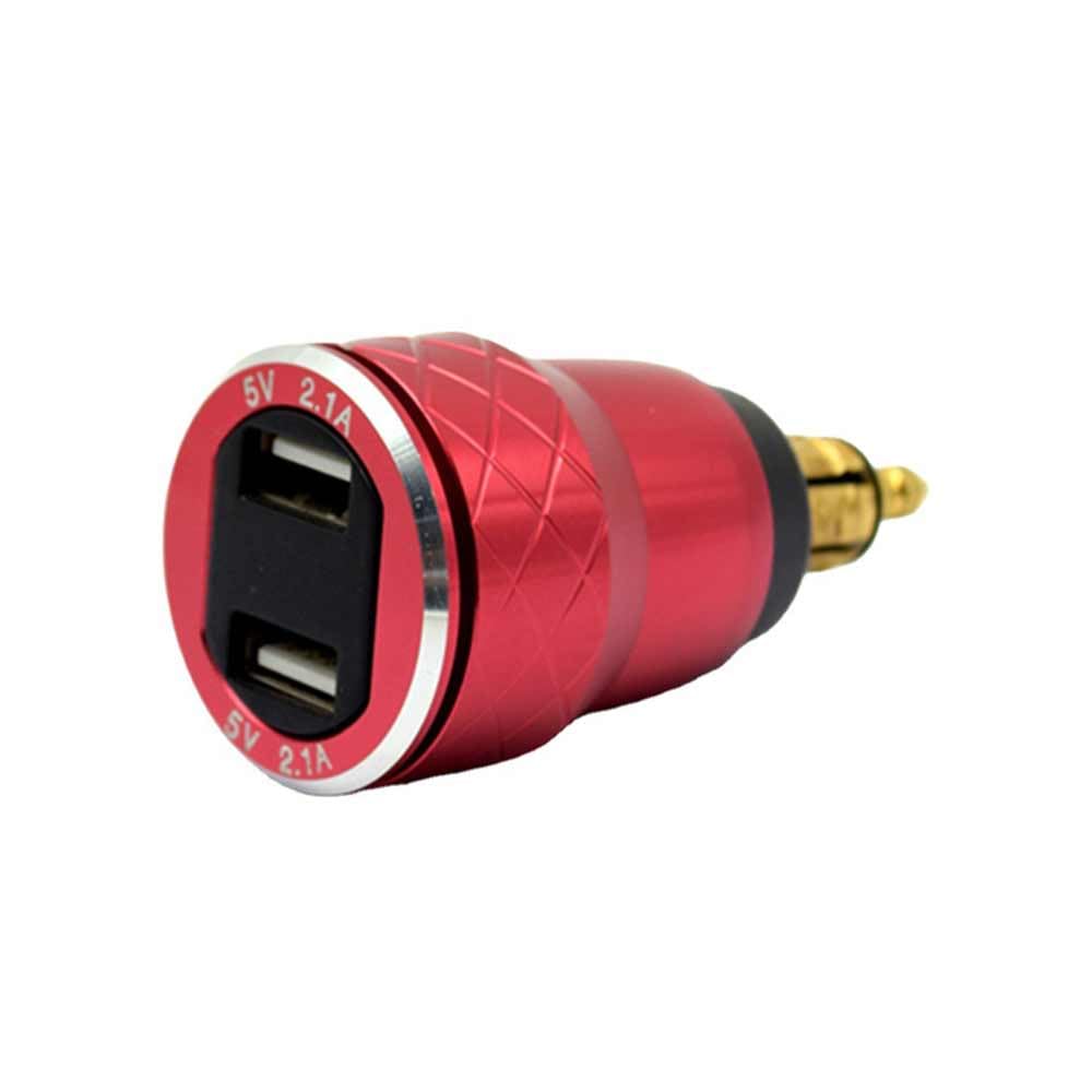 Dual USB Car Charger Socket with Voltage Display Metal 4.2A Dual USB
