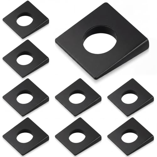 Blulu 10 Pcs 1/2" Square Beveled Washer
