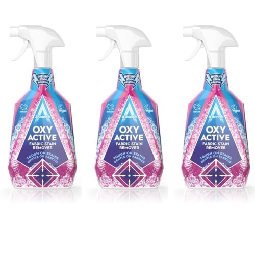 Image of Astonish Oxy Active Fabric Stain Remover Spray, Pink Blossom, 750ml, Pack of 3