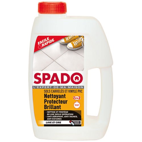 SPADO Nettoie. Protecteur Brillant Sols Carrelés et PVC 2 en 1 1 L