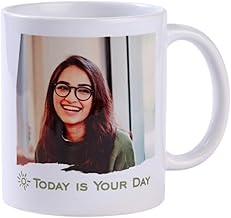 fnp Custom Photo Mug | Photo Printed Ceramic Coffee Cup | “Today is Your Day” Design | Birthday Gift Idea for Friends, Family