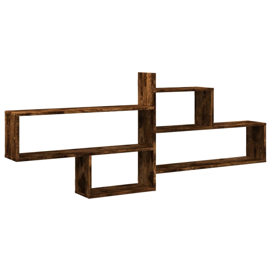 vidaXL Étagère Murale chêne fumé 167,5x18x68 cm Bois d'ingénierie